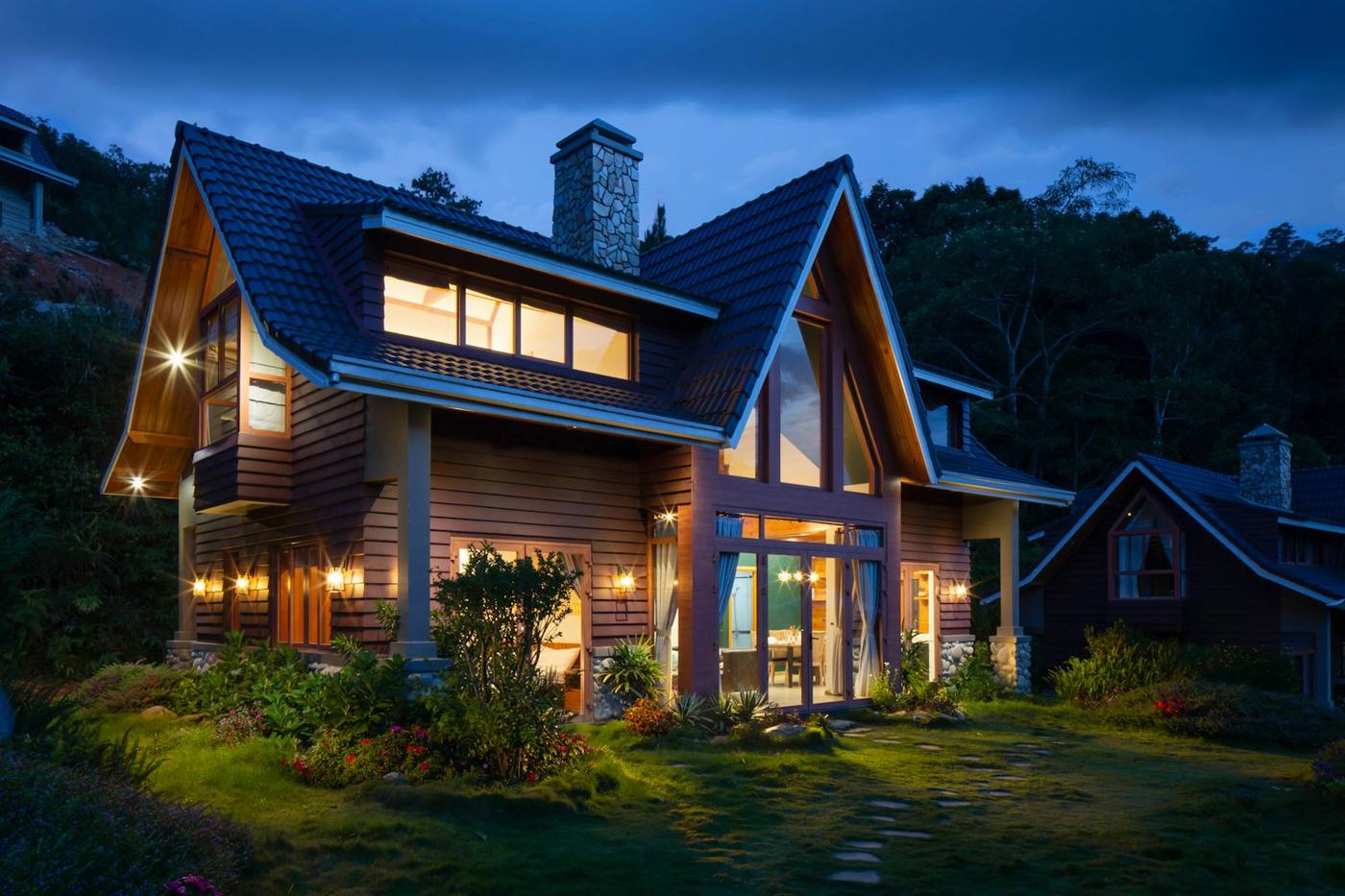 Maison résidentielle avec jardin